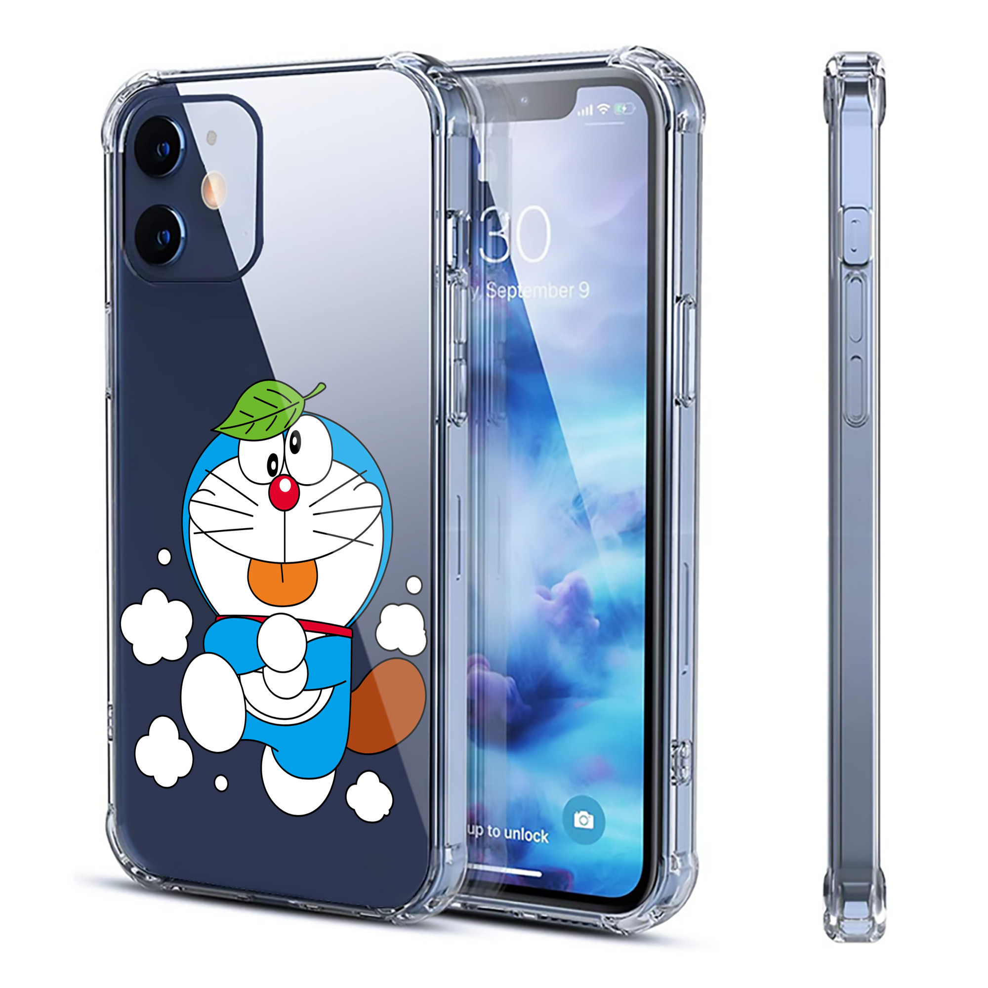 （画像用） ドラえもん Doraemon 【iPhone 12シリーズ対応】透明スマホケース（クリアソフトケース）